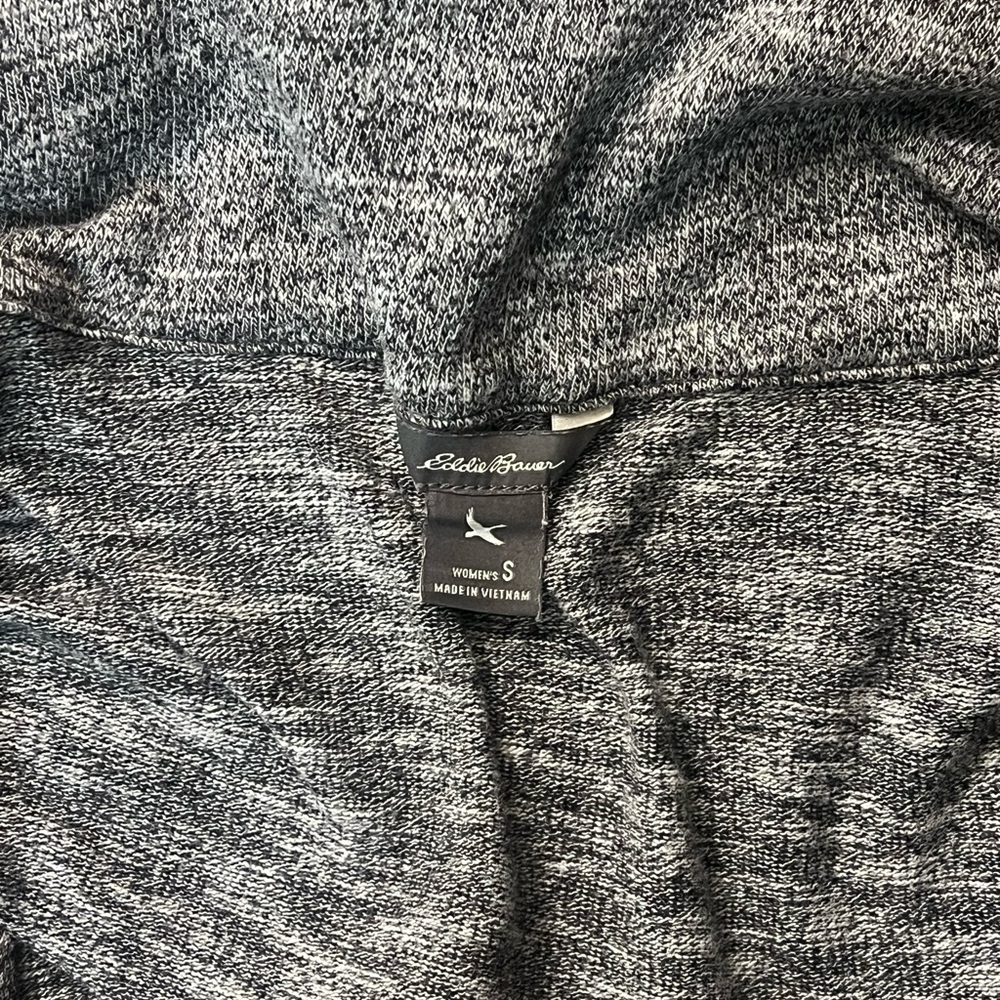 Eddie Bauer Charcoal Cowl Neck Sweater - Picture 3 of 5